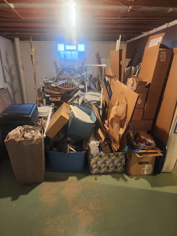 Roll-off dumpster container at job site for 20 Yard Dumpster Rental in Jonesboro